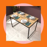 Mesa de Jantar Industrial 4 Lugares Cozinha