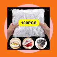 Kit 100 200 300 Tampas de Plástico Descartável para Alimento