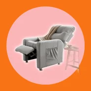 Poltrona do Papai Reclinável Tecido Suede Meu Lar Decorações