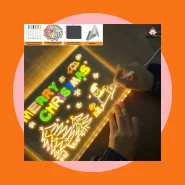 Luminária LED Escrever de Caneta Lousa Quadro Mesa Anotações
