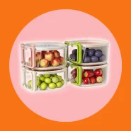 Bacia Lavar Frutas Cesto Escorredor Alimentos Multiuso Com Tampa