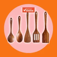 Espátula De Madeira Para Cozinhar Conjunto 5 Pçs Utensílio Colher