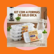 Kit 4 Formas para Gelo Plástica Cozinha Forminha Utilidade Doméstica