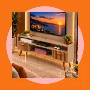 Rack Sala Tv 50pol Bancada Turquia 1.18 Cm Nicho