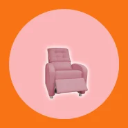 Poltrona do Papai Iza Deluxe Reclinável Conforto Elegante Veludo
