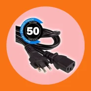 Kit 50 Cabo de Força 10a Energia Tripolar 1,20 Metros