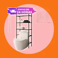 Rack para Banheiro Organizador Prateleira Lavanderia Estante Móvel