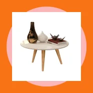 Mesa Centro Retro Decorativa para Sala Dubai com Pés Palito