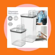 Dispenser Organizador Lavanderia 2,8 e 1,3 Litros Acrílico
