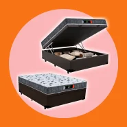 Cama Box Baú Casal + Colchão Ortopédico Resistente Pró D28 Prime