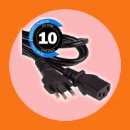 Kit 10 Cabo de Força 10a Energia Tripolar 1,20 Metros