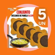 Conjunto Jogo 5 Descanso de Panela Bambu Casa Cozinha Jantar