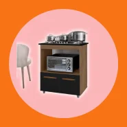 Balcão para Cooktop Elisa 75cm 2 Portas Mdp Cozinha 3i