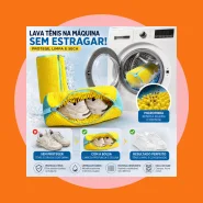 Saco para Lavar Tênis na Máquina Bolsa Protetora de Sapatos