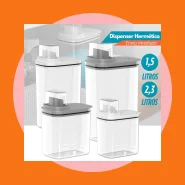 Dispenser Organizador Lavanderia 2,3 e 1,5 Litros Acrílico