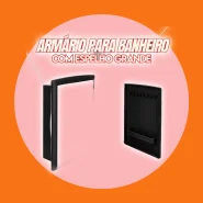 Armário de Banheiro com Espelho Grande e Suspenso Dual Espaçoso