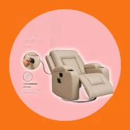 Poltrona Reclinável Massageadora Giratória do Papai Massagem Austin