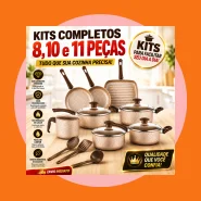 Jogo de Panelas Antiaderente, Kit com 8, 10 Ou 11
