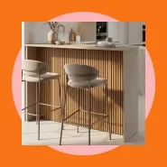 Bancada Gourmet Ripada Cairo 118cm Mesa Alta Moderna Divisor