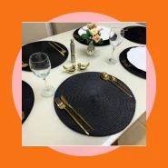 Kit 4 6 Peças Jogo Americano Redondo Sousplat Cozinha Jantar