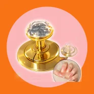 Botão de Descarga para Vaso Sanitário Diamante Autocolante Cristal