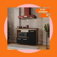 Balcão para Cooktop 4 Bocas com 3 Portas Ana Cozinha