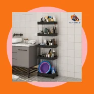 Organizador Móvel com 4 Prateleiras para Diversos Itens com Rodinha