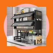 85cm Escorredor de Louça Suspenso Boutique Kitchen Rack Aço