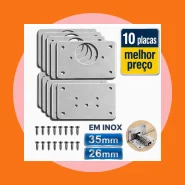 10 Placas de Reparo de Dobradiça Armário MDF Porta Cozinha