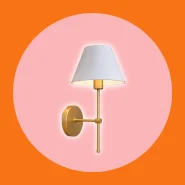 Arandela Luminária Luna LED E27 Moderna Quarto Cabeceira Sala