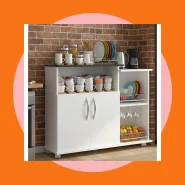 Queima de Estoque Armário Balcão Multiuso para Cozinha com 2