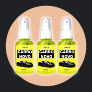 Kit com Cheirinho Carro Novo Spray Aromatizante Automotivo