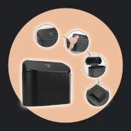 Lixeira para Carro com Tampa Conjunto de Ate 3 Unidades