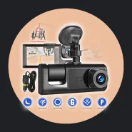 Câmera Carro Wi-fi Dupla 64gb Full HD 1080p Frente