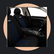 Capa de Banco Automotivo Ford para Carro Tecido Grosso Diamantado