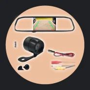 Retrovisor Visor Espelho Tela Lcd Veicular Câmera de Ré