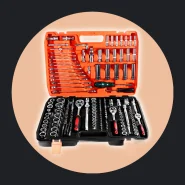 Kit 108 216 Chave Catraca Soquete Caixa de Ferramentas 1
