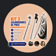 Calibrador Pneus Carro Moto Bike Medidor Pressão Ar Portátil 10-120
