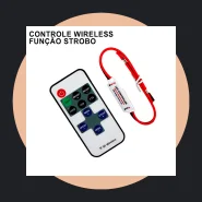 Controle Wireless Strobo Universal Fita LED Drl para Tuning Farol