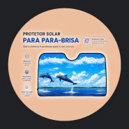 Protetor Solar Para-brisa Automotivo com Estampa, Alumínio