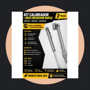 Kit Calibrador de Pressão de Pneus Tipo Caneta e Inflador