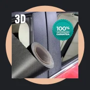 Adesivo Vinil Fibra de Carbono 3D 3m 5m 10m