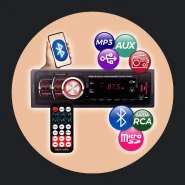 Som Automotivo Bluetooth com USB Rádio Fm e Display LED