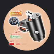 Mini 200w Pd Qc Puxar Anel de Carregamento Rápido Carregador