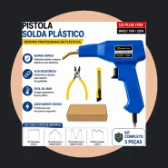 Pistola Solda Plástico Farol Carro 110v 220v Grampo Reparo Lente