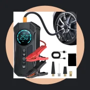 Compressor de Ar Portátil Digital Recarregável Inflador Pneu Carro