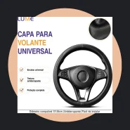 Capa de Volante em Couro Instalação Fácil Costura Esportiva