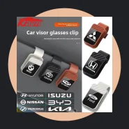 Clipe de Armazenamento de Óculos de Carro Suporte Sol