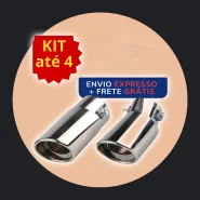 Ponteira Escapamento Esportiva Automotiva Universal Aço Inox