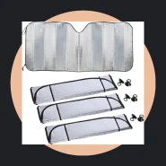Kit 3 Protetor Solar Parabrisa Quebra Sol Proteção Uv